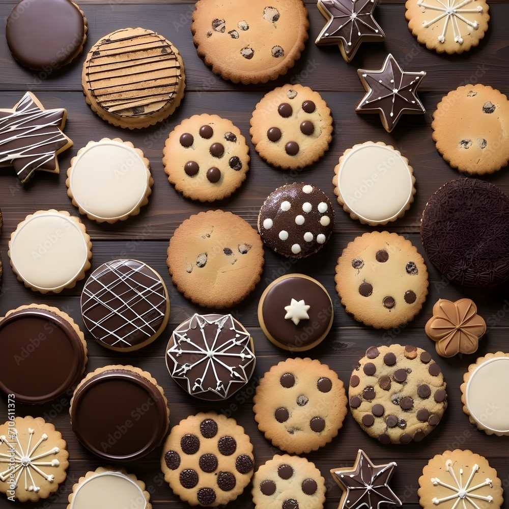 Beautiful cookies assorted close-up Beautiful cookies assorted close-up