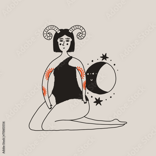 Folk zodiac sign aries with women