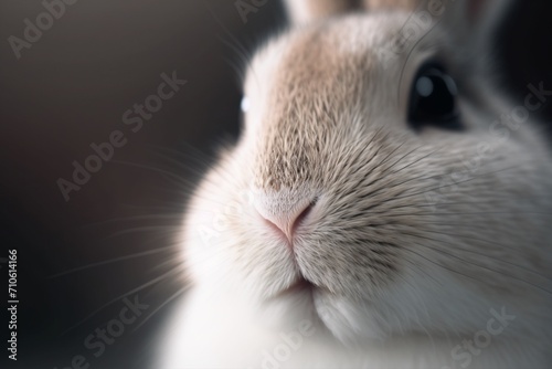 white rabbit in the garden © Raccoon Stock AI