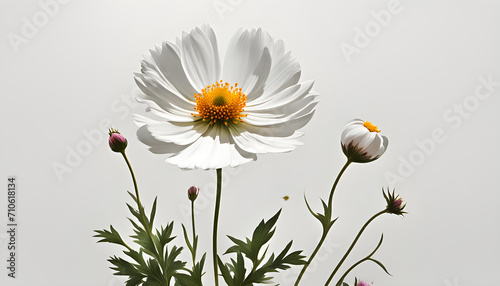 Beautiful cosmos flowers isolate