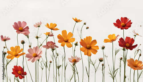 Beautiful Cosmos Flowers Isolate © MondSTUDIO