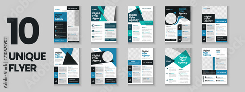 Business flyer collection, corporate poster, flyer bundle, flyer brochure design, annual report, proposal, leaflet, company profile, digital marketing poster and a4 layout with mockup
