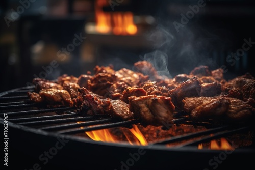 grilled meat on the grill