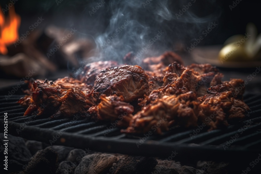 grilled meat on the grill grilled meat on the grill