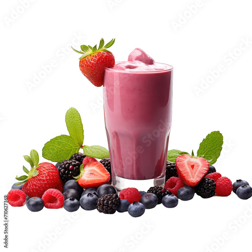 A smoothie made of berries and plant based milk Transparent Background PNG