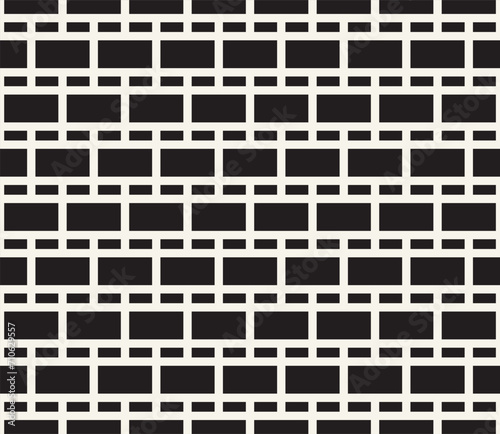 Vector seamless pattern. Repeating geometric elements. Stylish monochrome background design.