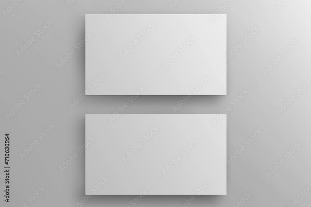 Two Business Card Top View on white background Two Business Card Top View on white background