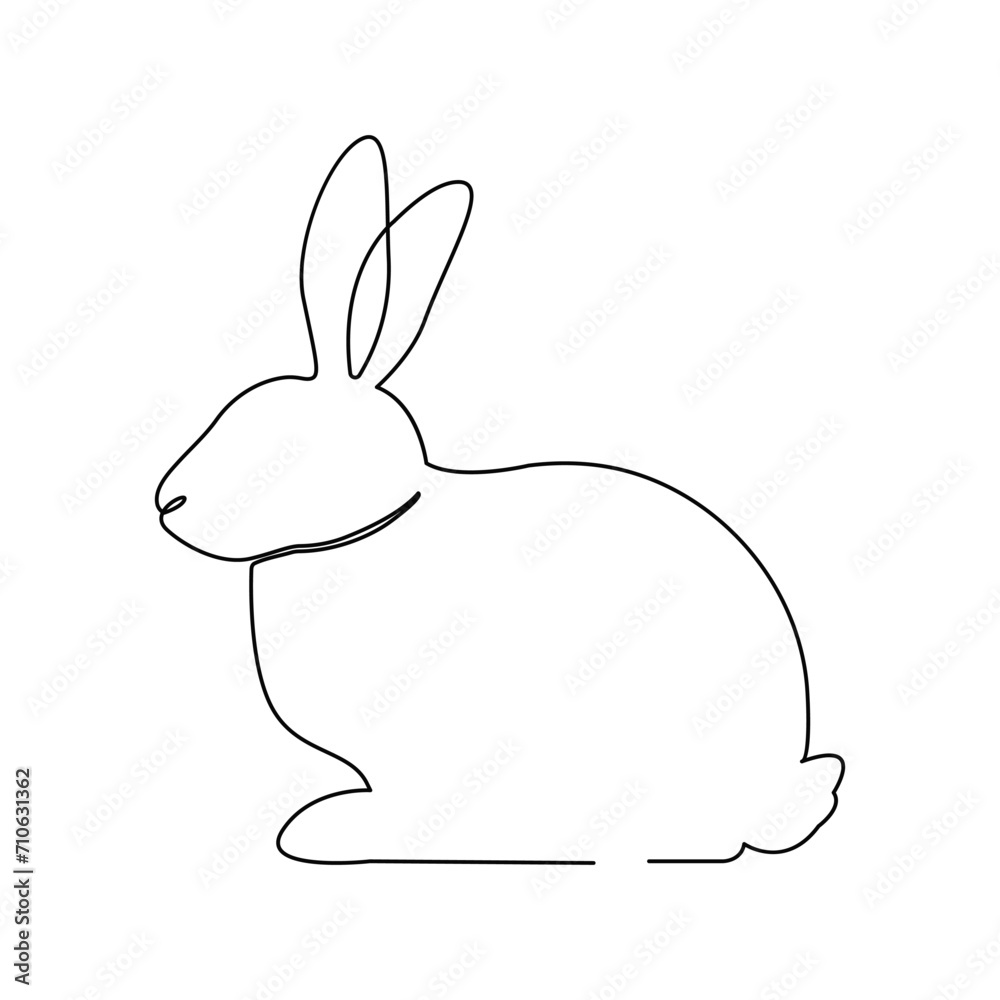 continuous one line drawing of Rabbit bunny, domestic animal and happy easter day concept hand drawn vector art illustration. continuous one line drawing of Rabbit bunny, domestic animal and happy easter day concept hand drawn vector art illustration.