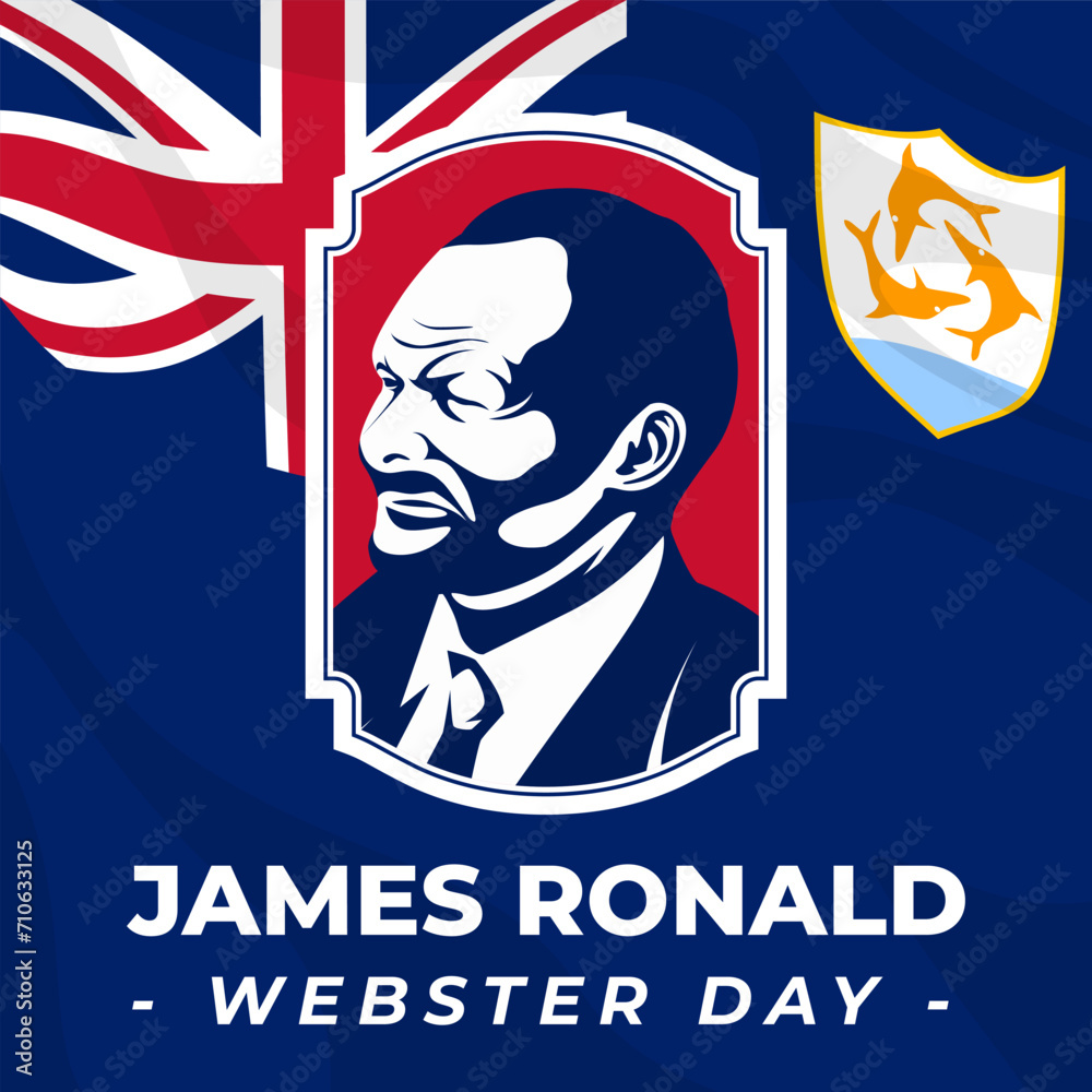 Obraz premium James Ronald Webster Day illustration vector backgroud. Vector eps 10