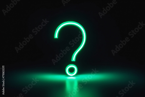 Wallpaper Mural Neon question mark shape in the darkness - Concept Torontodigital.ca