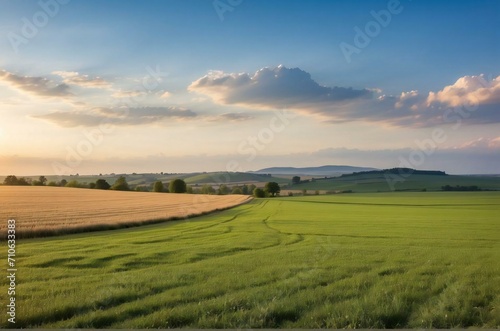 photo of modern agricultural landscape  afternoon atmosphere