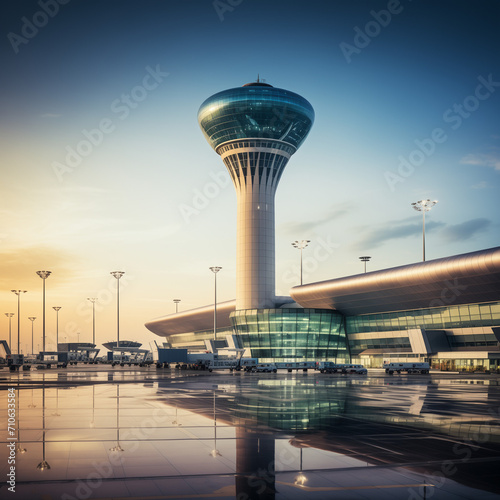 Airport flughafen dubai saudi airport turm fluglotsen flugverkehr photo