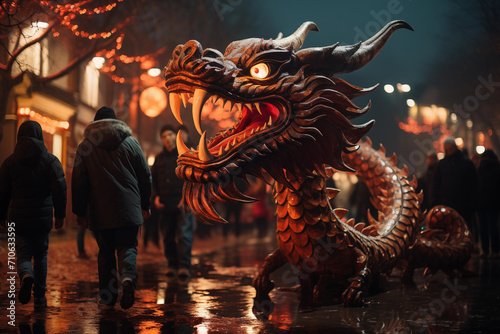 Chinese dragon statue © Mimi