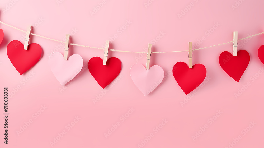 Valentine's Day background with hearts, love and romance background