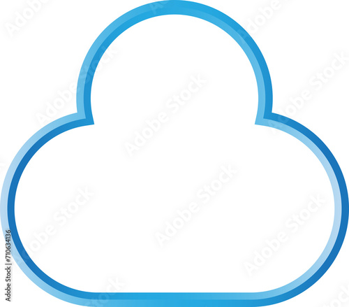 Blank Cloud and Speech Bubble 