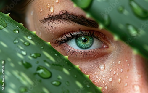 Young beautiful womans face...