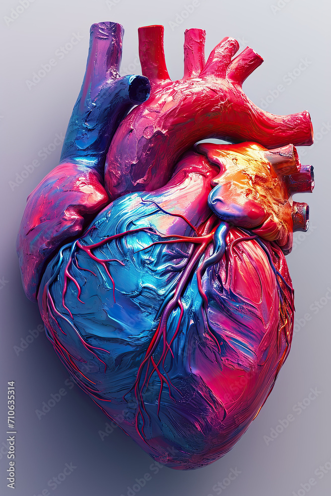 Naklejka premium A 3D render colorful heat in artistic style