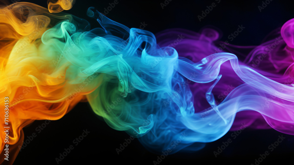 Fototapeta premium Colorful smoke background.