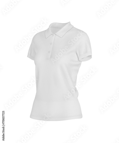 Women Short Sleeve half side on white background