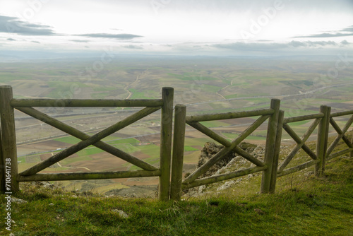 Rocks for climbing and Pancorbo viewpoint. Area of mountains and plateau of Burgos