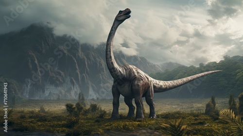 Dinosaurs diplodocus, background, 3D reallistic, dino wallpaper photo