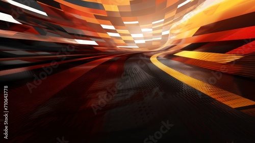 Abstract track motor sport background, modern dynamic large screen, circuit view