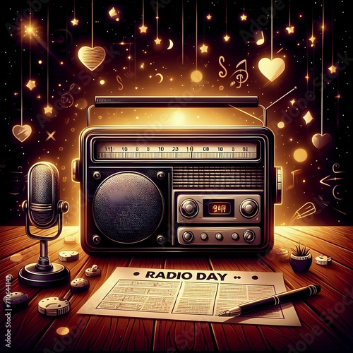 Radio day illustration