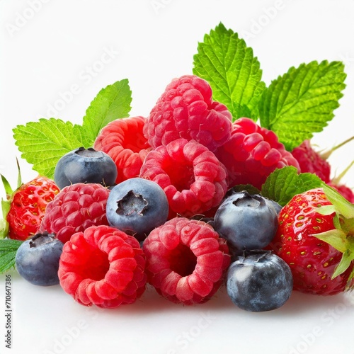 Summer Berry Feast: Close-Up of Ripe and Fragrant Mixed Berries