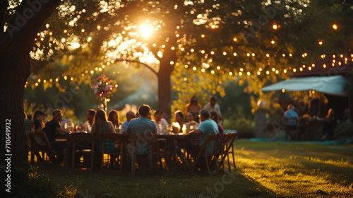 outdoor dining family gathering photo