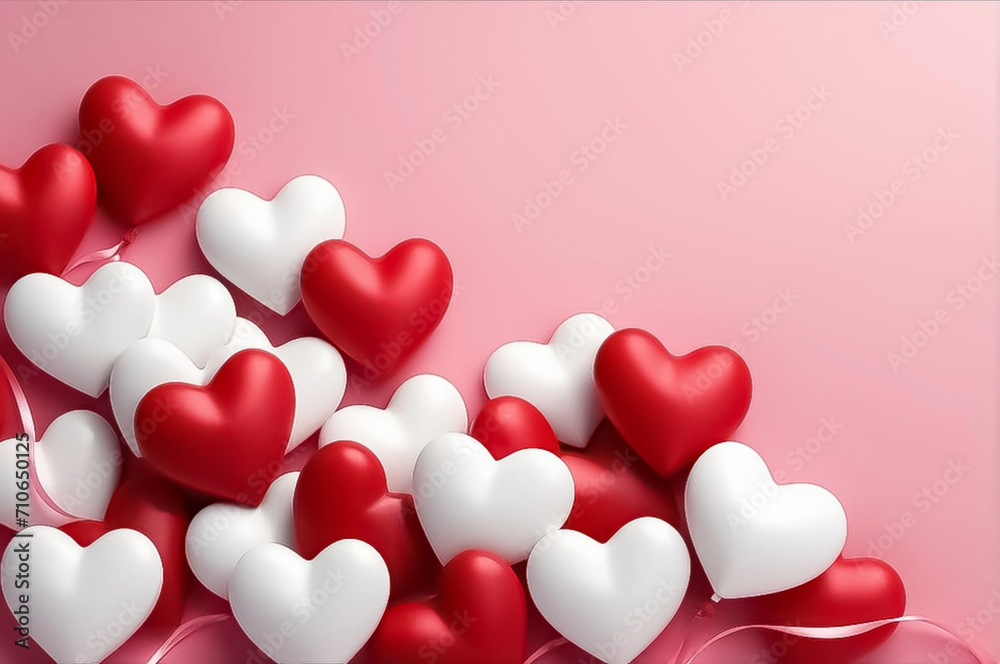 Red heart background for valentine day.