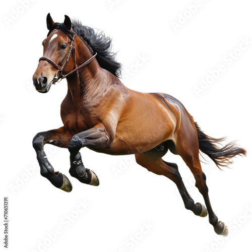Jumping Horse Isolated on Transparent Background (PNG) © wiizii