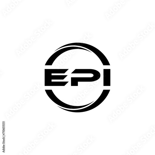 EPI letter logo design with white background in illustrator  cube logo  vector logo  modern alphabet font overlap style. calligraphy designs for logo  Poster  Invitation  etc.
