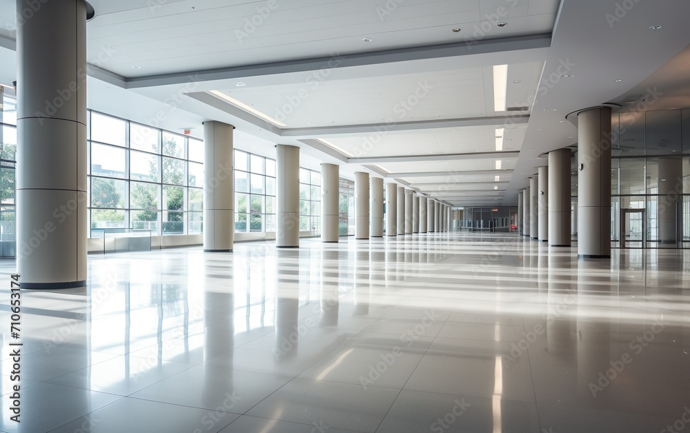 Empty hall in the modern office building Empty hall in the modern office building