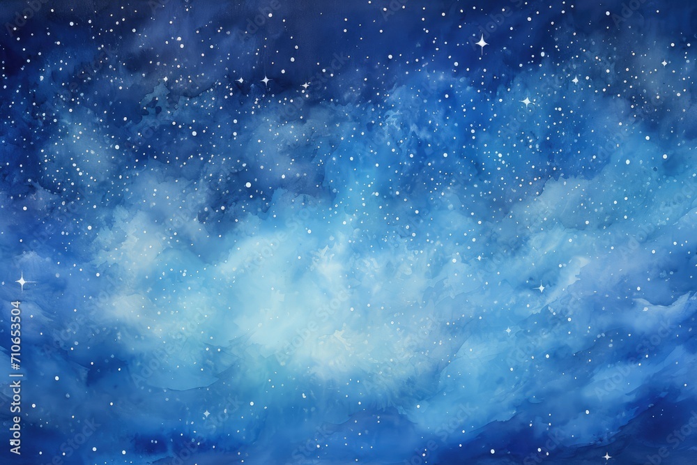 Obraz premium Starry night sky watercolor