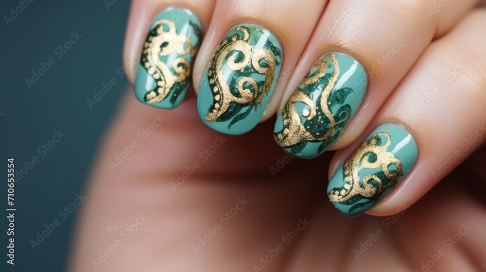 Hybrid Manicure, colorful nails