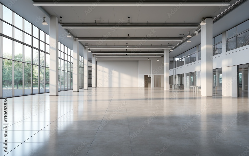 Empty hall in the modern office building - obrazy, fototapety, plakaty 