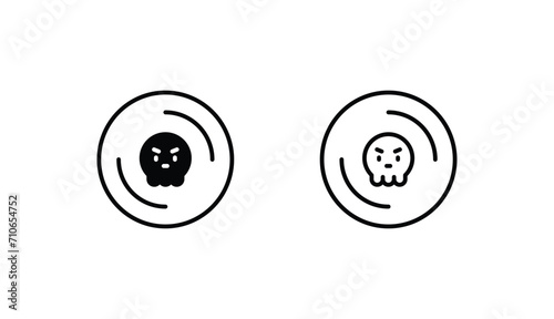 Compact Disc icon design with white background stock illustration