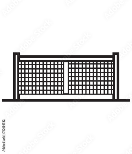 Pickleball Net Black Vector. You can use it as club logo, banner design etc.