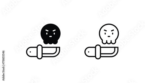 Terror icon design with white background stock illustration
