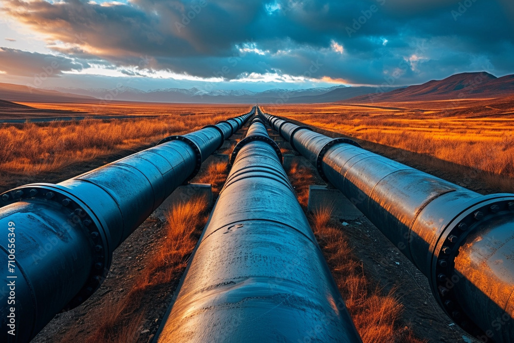 natural gas pipeline winding through a landscape,Energy industry, in a rural setting. natural gas pipeline winding through a landscape,Energy industry, in a rural setting.