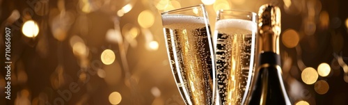 Saint valentine toast with champagne wine glasses, best wishes 