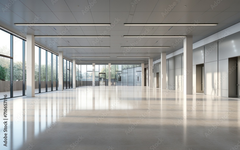 Empty hall in the modern office building Empty hall in the modern office building