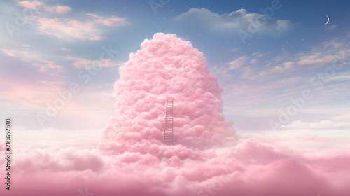 pink sky with clouds