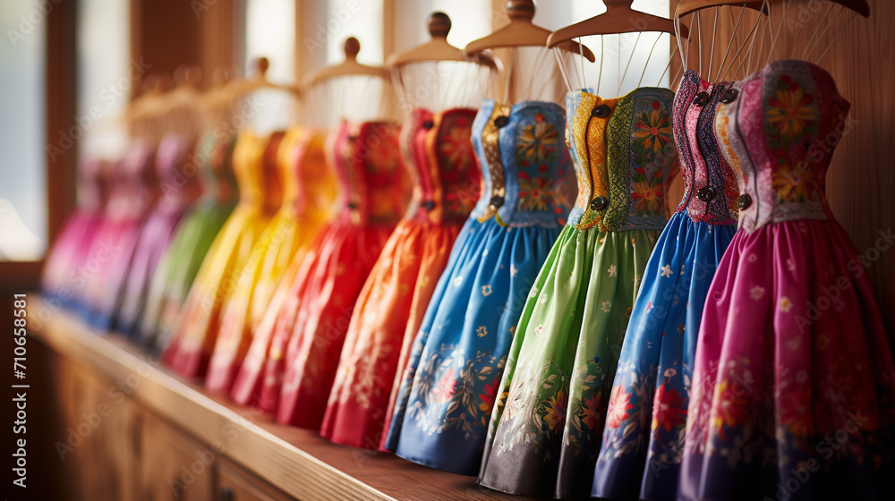 Fototapeta premium colorful clothes hanger