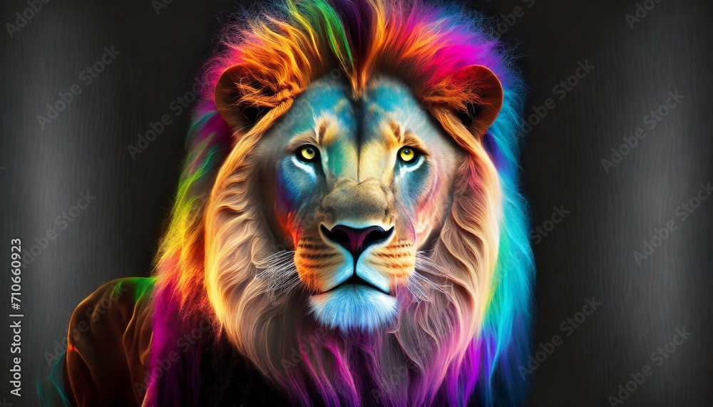 spectrum lion illustration