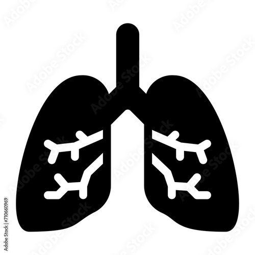 lung glyph icon