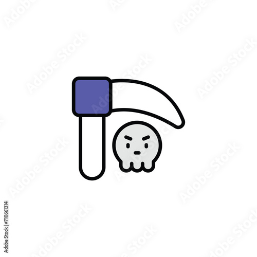Terror icon design with white background stock illustration