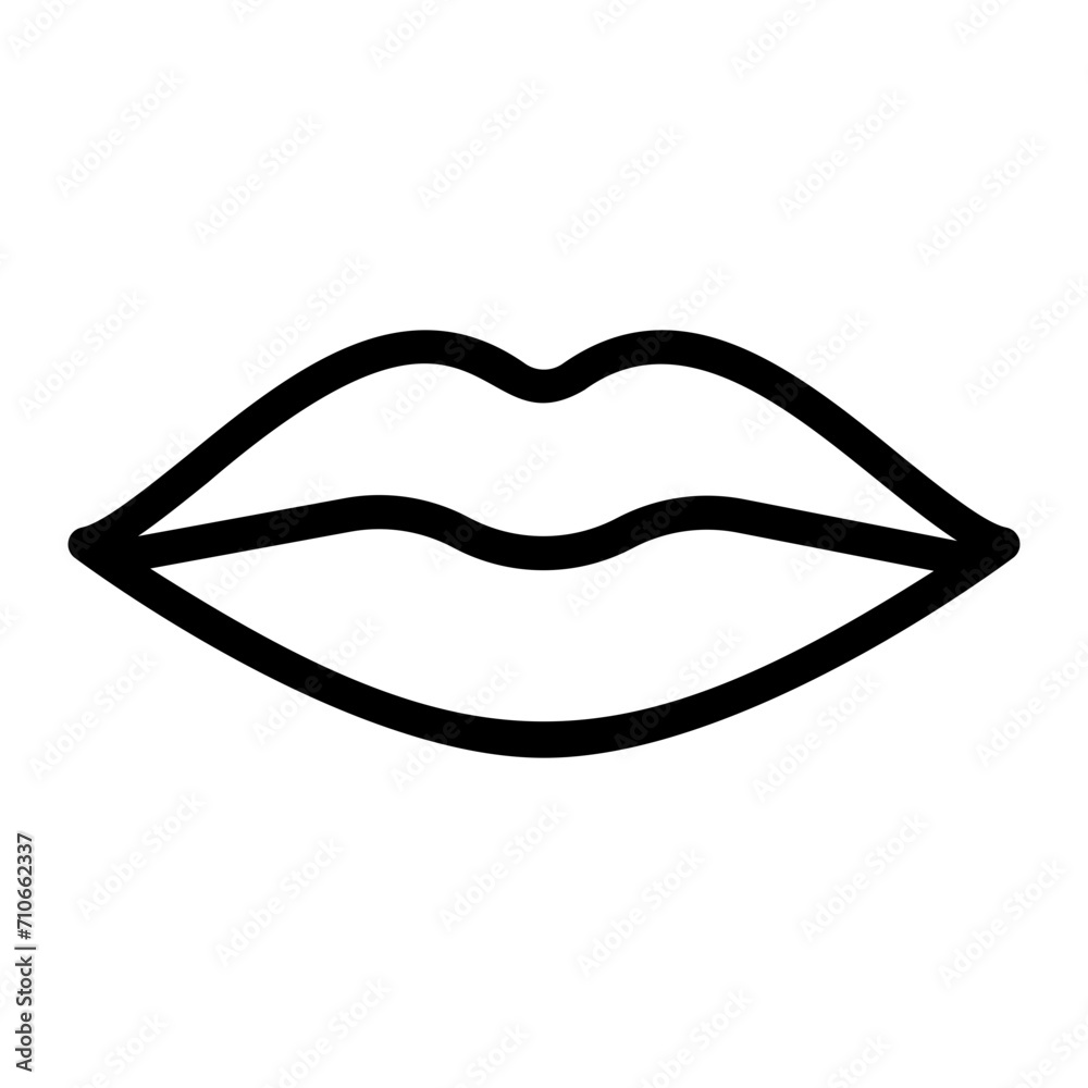 lips line icon lips line icon