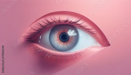 abstract eye on pink 