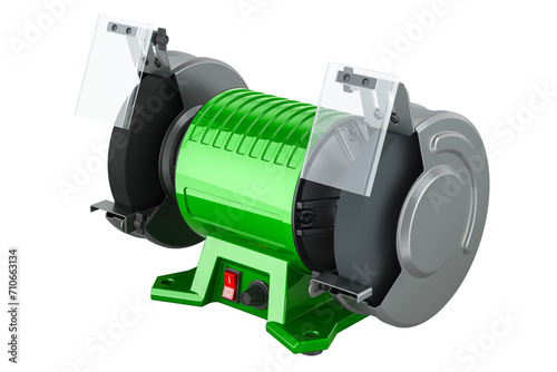 Double-ended grinding machine, 3D rendering isolated on transparent background